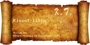 Kiszel Tilla névjegykártya